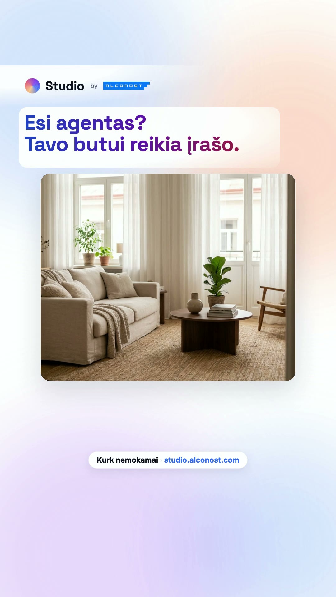 Real estate agent 9:16 vaizdo įrašas, sukurtas Alconost Studio