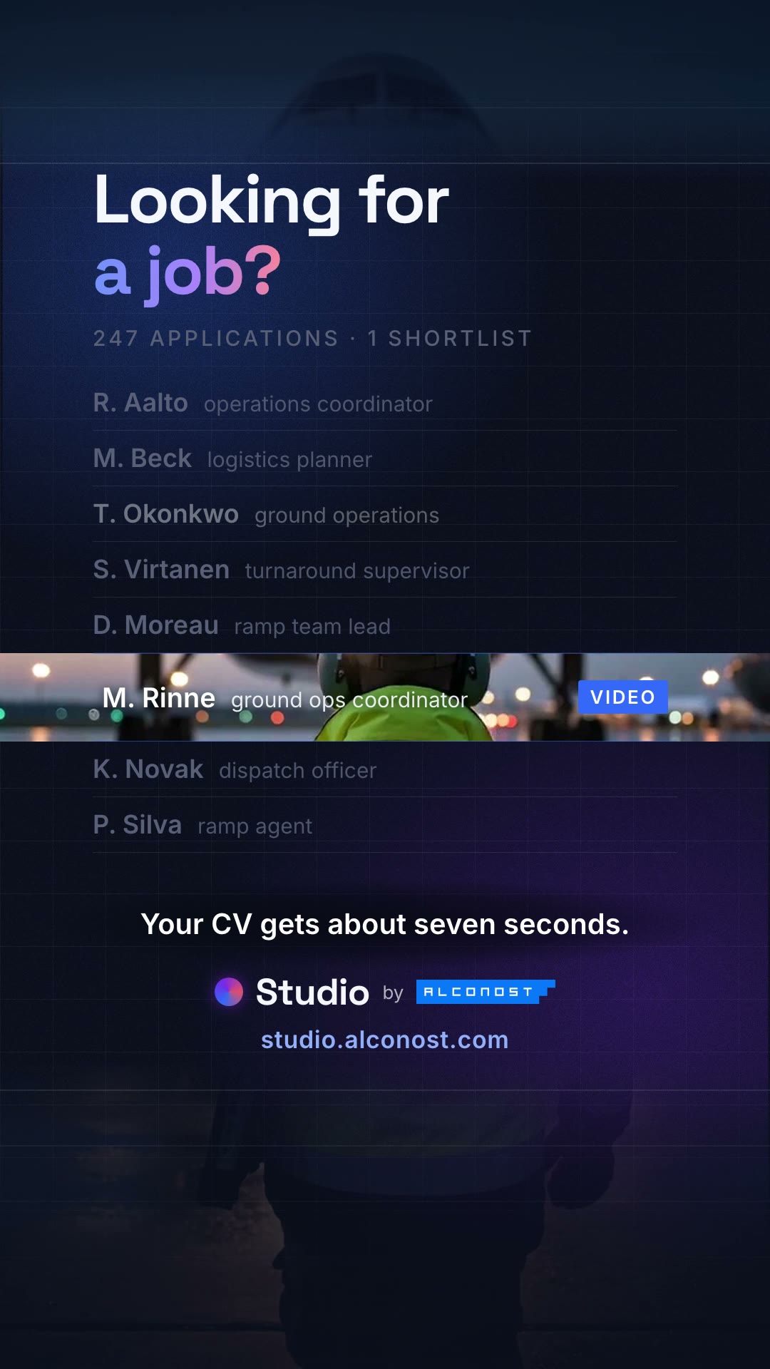 Video CV 9:16 vaizdo įrašas, sukurtas Alconost Studio