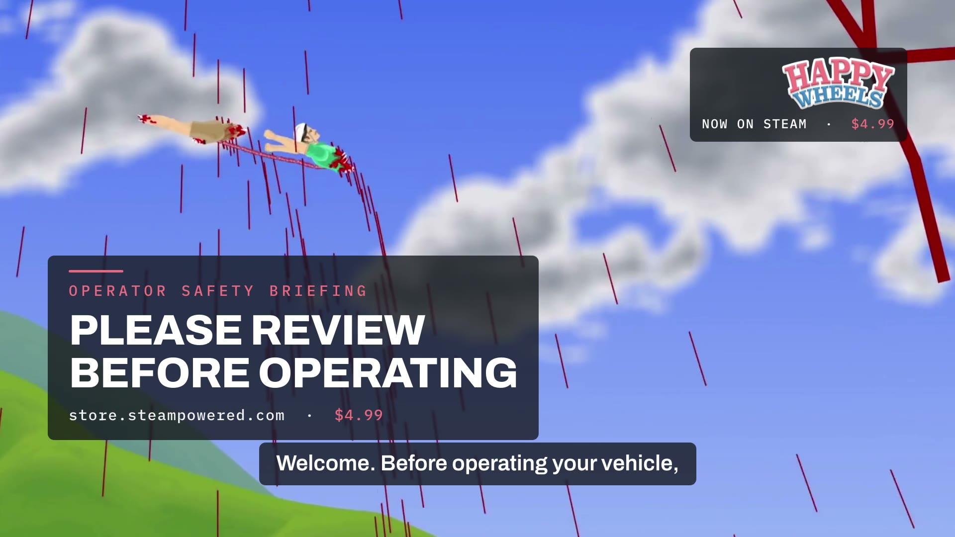Happy Wheels 16:9 video made by Alconost Studio