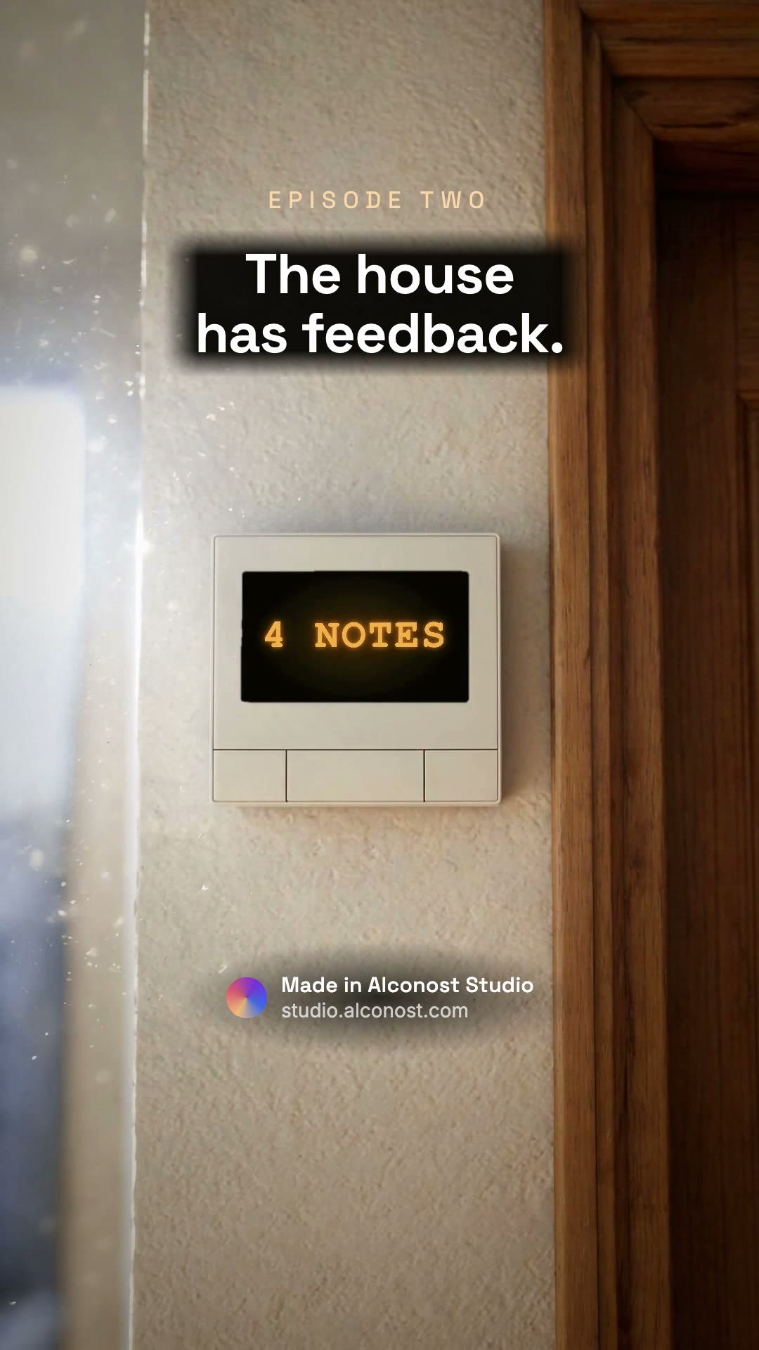 The House Has Notes 9:16 vaizdo įrašas, sukurtas Alconost Studio