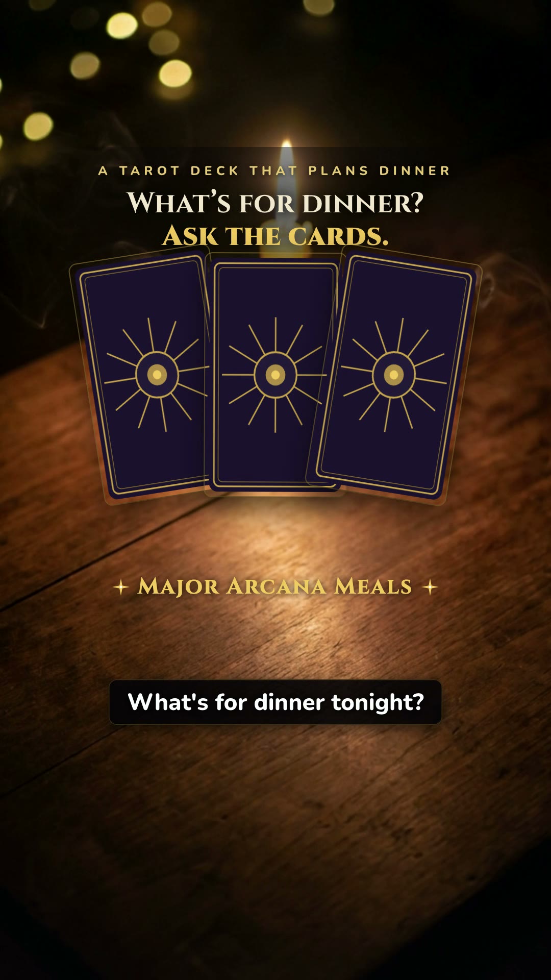 Major Arcana Meals 9:16 video made by Alconost Studio