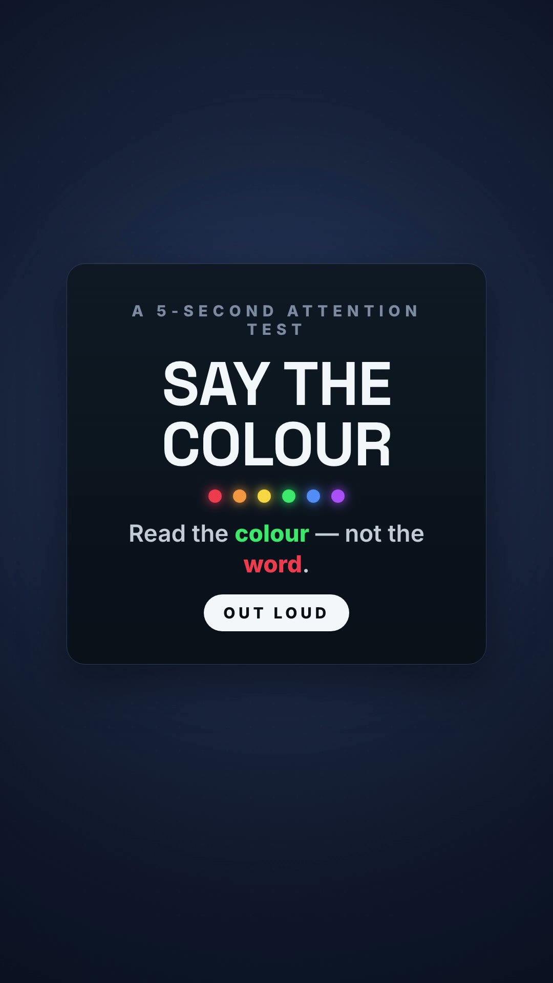 Stroop Test 9:16 video made by Alconost Studio